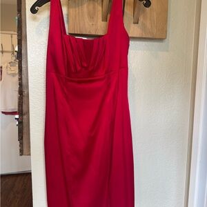 Calvin Klein Red Sleeveless Cocktail Dress